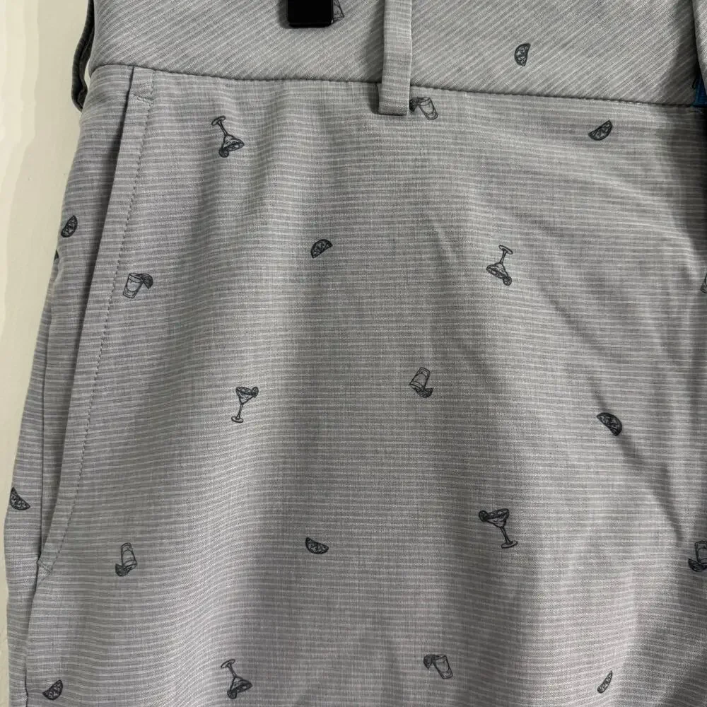 Walter Hagen 11 Men’s Gray Stripe Cocktail Golf Shorts Size 36